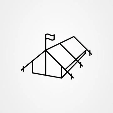 Camping tent icon vector design Stock Illustration