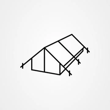 Camping tent icon vector design Illustrazione stock