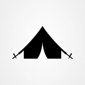 Camping tent icon vector design Stock Illustration