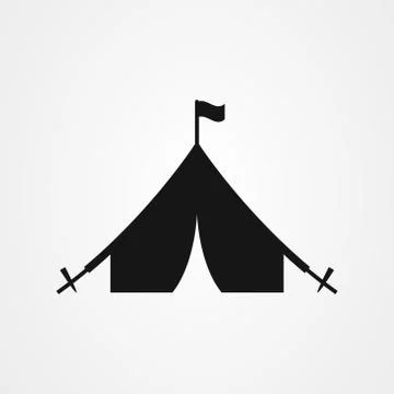 Camping tent icon vector design Stock Illustration