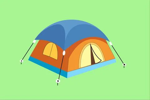 Camping tent Stock Illustration