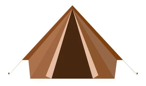 Camping tent isolated on white background. Tourist camp tent. Vector illustra Stock Illustration