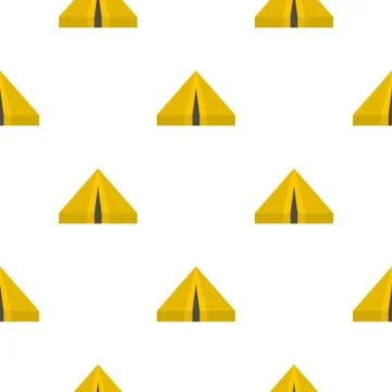 Camping tent pattern flat Stock Illustration