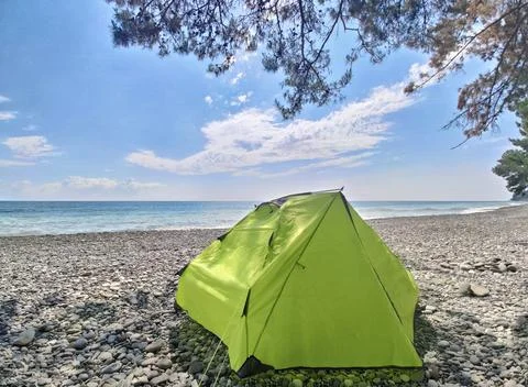 Camping tent 스톡 사진