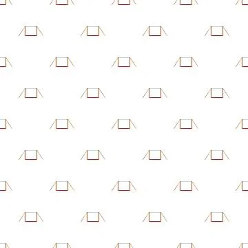 Camping tent seamless pattern repeating white background Illustrazione stock
