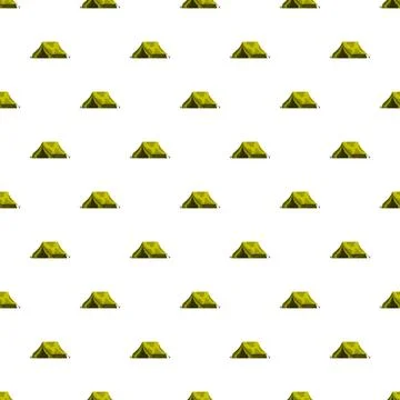 Camping tent seamless pattern repeating background for adventure 스톡 일러스트