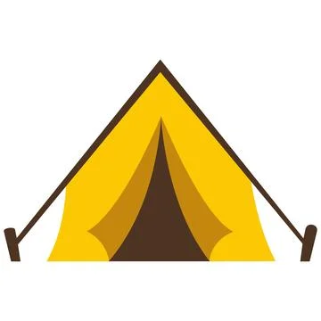 Camping tent vector icon Ilustración de archivo