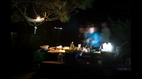 Camping time lapse Stock Footage 36595829