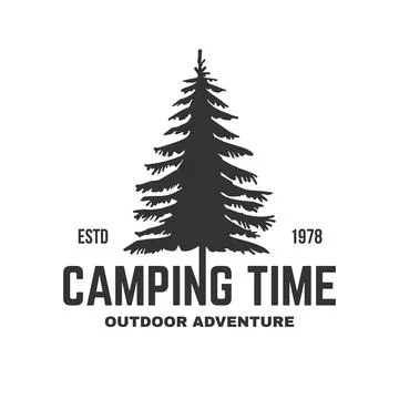 Camping time. Outdoor adventure. Vector illustration. Concept for shirt or lo Stock Illustration