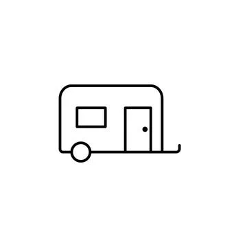Camping trailer icon element of camping icon for mobile concept and web apps. Illustrazione stock