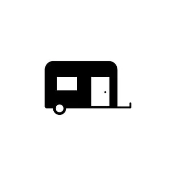 Camping trailer icon element of camping icon for mobile concept and web apps. Stock Illustration