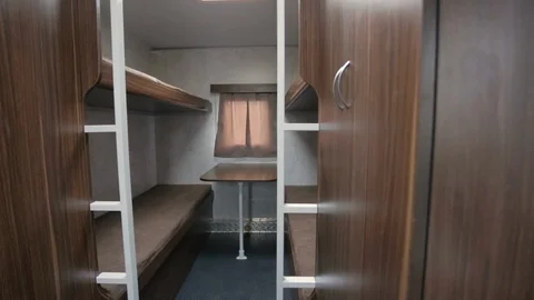 Camping trailer interior Stock-Footage 87026897