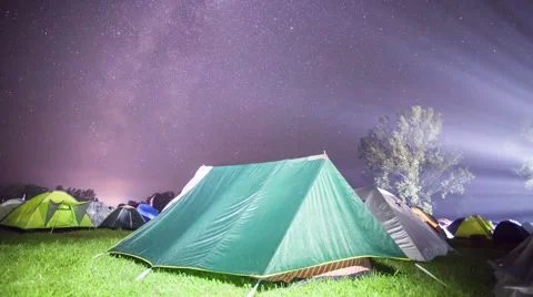 Camping Under The Milky Way Stock Footage 49477375