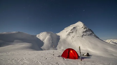 Camping under Slogen Stock Footage 88243862