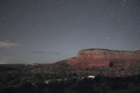 Camping in Utah in a timelapse of the night sky Stock-Footage 93553071
