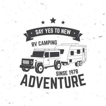 Camping. Vector. Concept for shirt or logo, print, stamp or tee. Vintage Stock Illustration