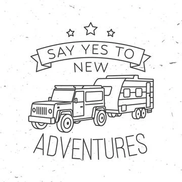 Camping. Vector. Concept for shirt or logo, print, stamp or tee. Vintage line 스톡 일러스트