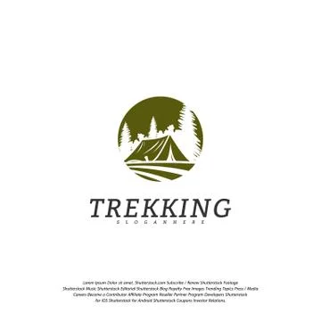 Camping vector logo template. Outdoor activity symbol logo Stock Illustration