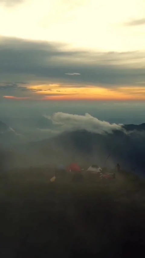 Camping view Video stock 204005232