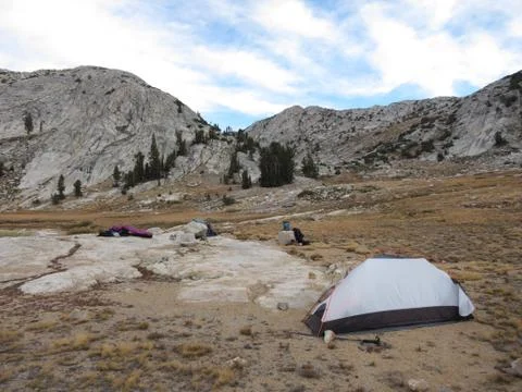 Camping in the wilderness Stock Photos
