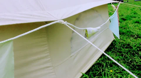 CampingBackgrounds-BellTentsandPrayerFlags Stock Footage 38718072