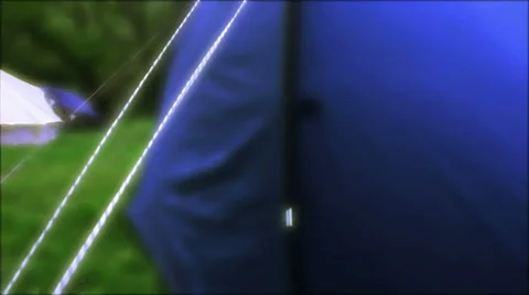 CampingBackgrounds-BlueTentTitles Stock Footage 38717366