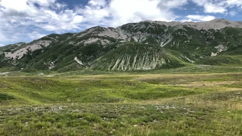 Campo Imperatore plateau in Abruzzo National Park, Gran Sasso mountain Stock Footage 201166757