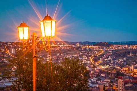 Campobasso in night Stock Photos