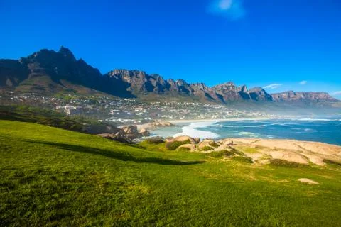 Camps bay hillside with posts Stock Photos