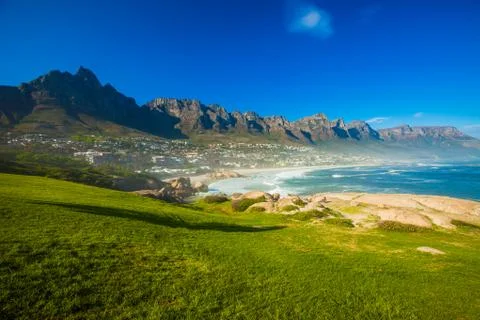 Camps bay hillside with posts Stock Photos