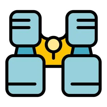 Campsite binocular icon vector flat イラスト素材