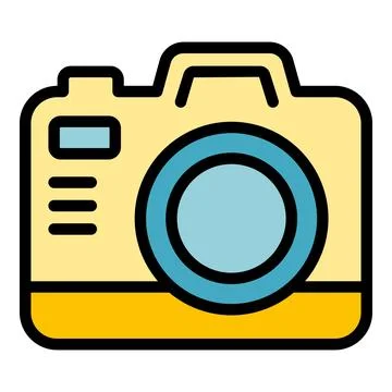 Campsite camera icon vector flat イラスト素材