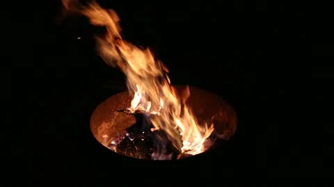 Campsite Campfire Stock Footage 12525247