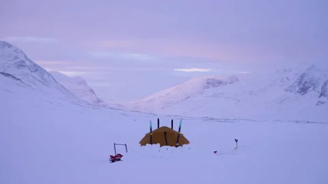 Campsite dawn Stock Footage 133440900
