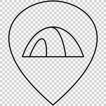Campsite location Illustrazione stock