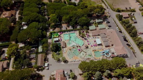 Campsite Pool from Above Video stock 315571604