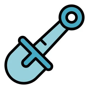 Campsite shovel icon vector flat イラスト素材