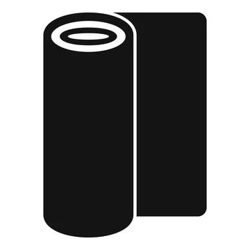 Campsite sleeping roll icon simple vector. Textile material Stock Illustration