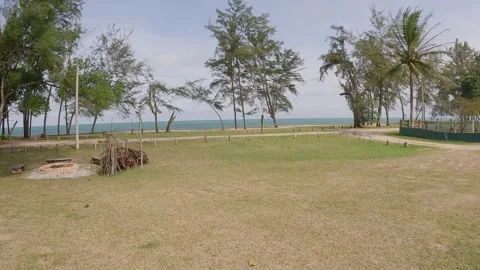 Campsite view facing the sea Stock Footage 279146197