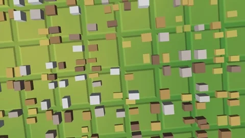 Campus Block Layout Digital Surface Model Building Height Green Colour Ramp Video stock 343382987