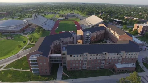 Campus Dorm and Track Stock Footage 66274009