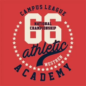 CAMPUS LEAGUE ATHLETIC Illustrazione stock