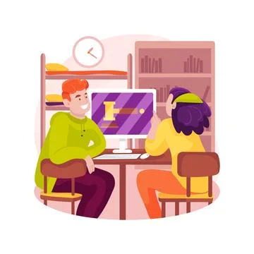 Campus life isolated cartoon vector illustration. Ilustración de archivo