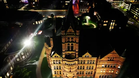 Campus at Night - Syracuse, NY Video stock 336117614