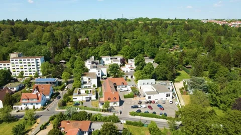 Campus orbit showing administration and boarding buildings Stock Footage 331876302