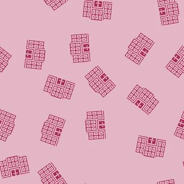 Campus school building glyph vector seamless pattern Ilustración de archivo