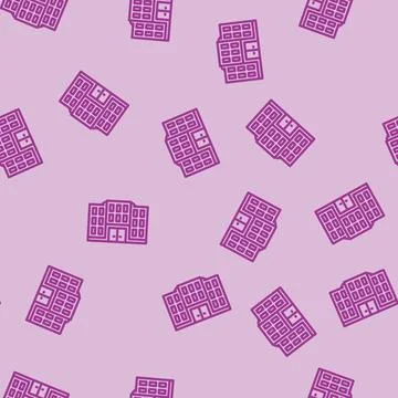 Campus school building line vector seamless pattern Ilustración de archivo
