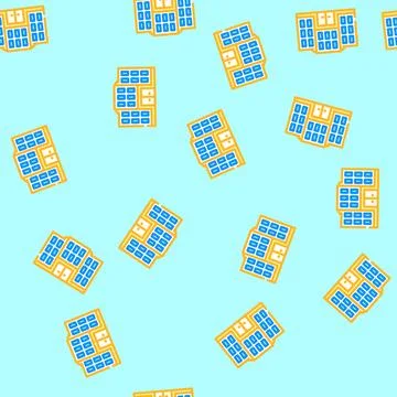 Campus school building vector seamless pattern Ilustración de archivo