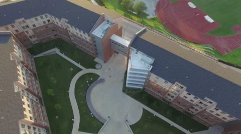 Campus Stadium Pan Up Stock Footage 66390288