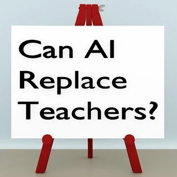 Can AI Replace Teachers? Concept イラスト素材